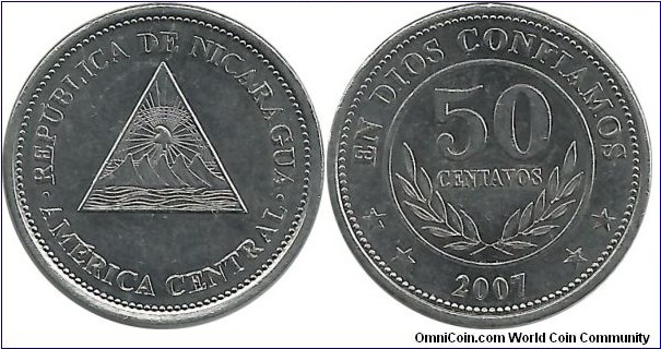 Nicaragua 50 Centavos 2007