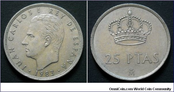 Spain 25 pesetas.
1983