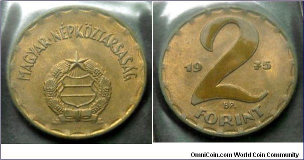 Hungary 2 forint from 1975 annual coin set.