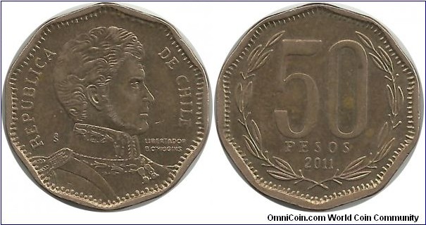 Chile 50 Pesos 2011