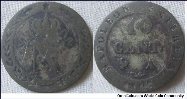 low grade 1809 10 centimes