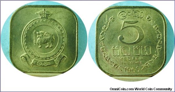 Sri Lanka5Cents-km129-1965