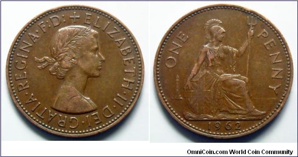United Kingdom 1 penny.
1962