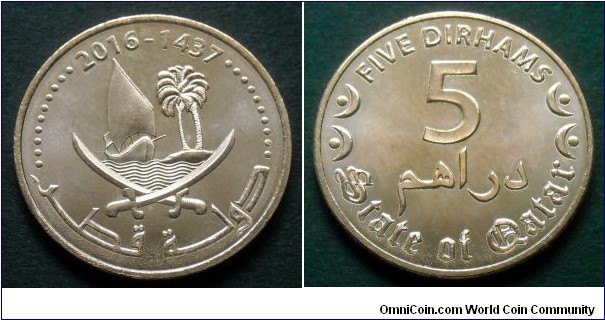 Qatar 5 dirhams.
2016 (AH 1437)