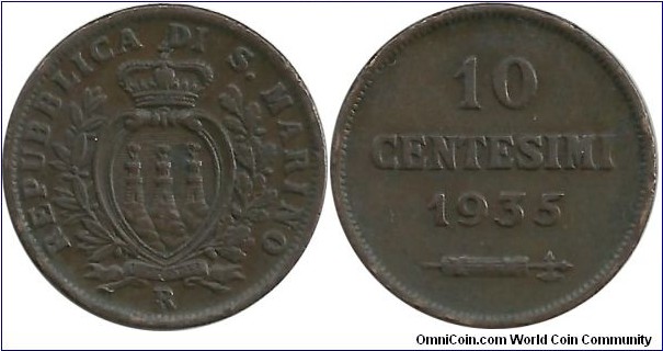 SanMarino 10 Centesimi 1935