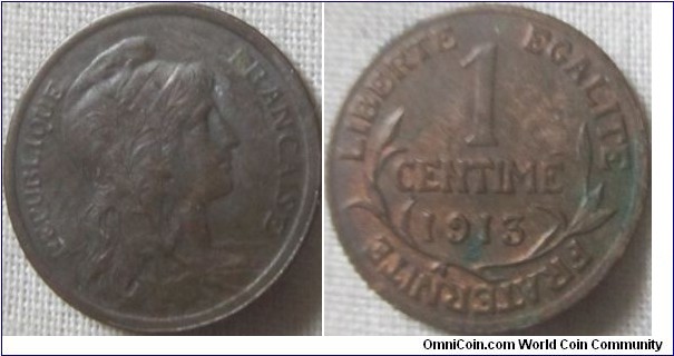 1913 1 centime EF