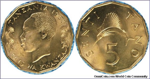 Tanzania5Senti-km1-1981