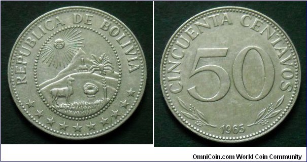 Bolivia 50 centavos.
1965