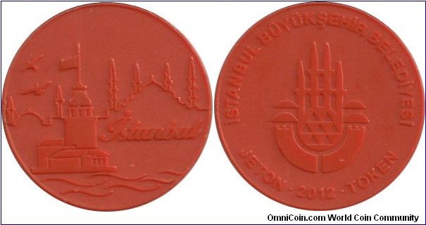 Turkey Plastic Metro Token 2012