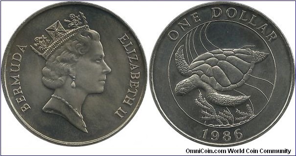 Bermuda 1 Dollar 1986