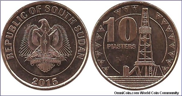 SouthSudan 10 Piasters 2015