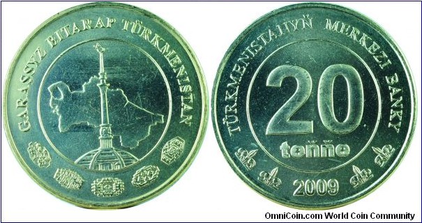 Turkmenistan20Tenge-km99-2009