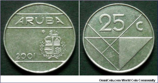 Aruba 25 cents.
2001
