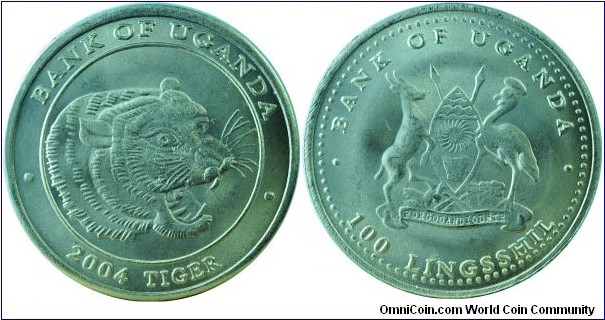 Uganda100Shilling-ChineseZodiacTiger-km140-2004