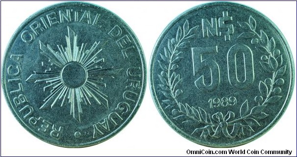 Uruguay50NuevoPesos-km94-1989