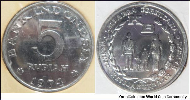 5 Rupiah - Coin Set 1974 - 1999