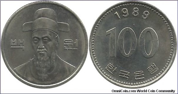 Korea-South 100 Won 1989