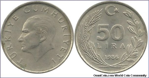 Türkiye 50 Lira 1986