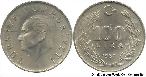 Türkiye 100 Lira 1987