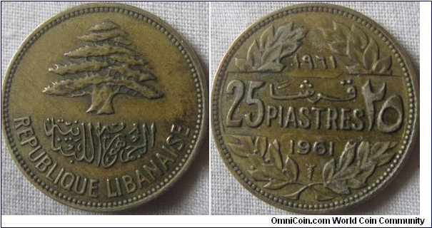 1961 25 piastres