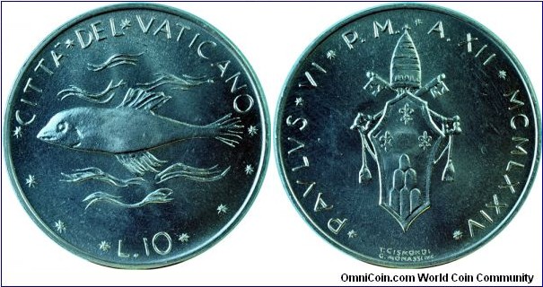 Vatican10Lire-y119-1974