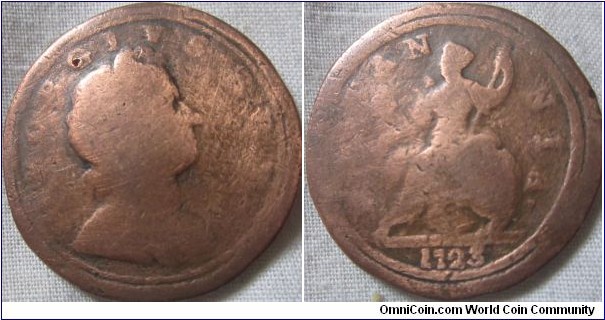 1723 halfpenny, about fair