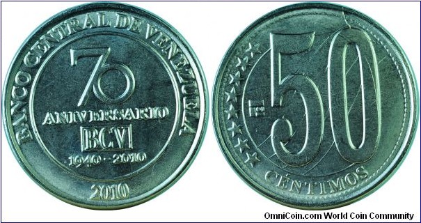 Venezuela50Centimos-70yrsBCV-y100-2010