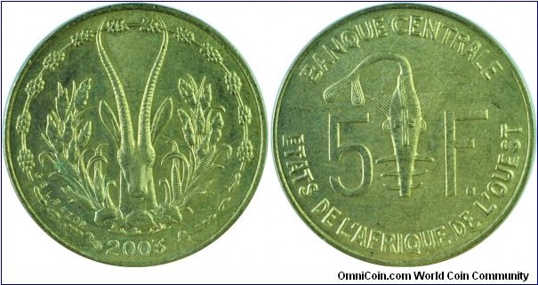 West African5Francs-km2a-2003