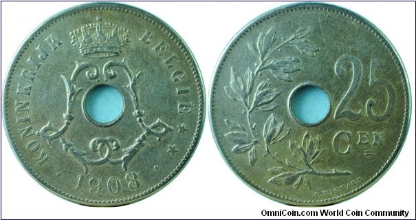 Belgium25Centimes-Belgie-km63-1908