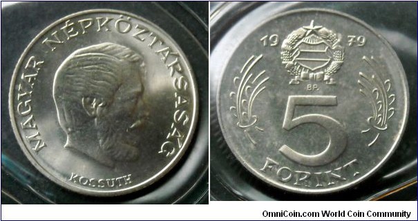 Hungary 5 forint from 1979 annual coin set.