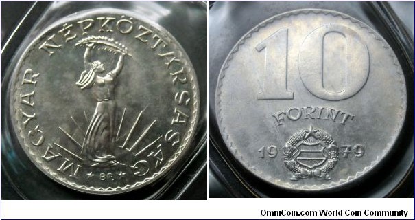 Hungary 10 forint from 1979 annual coin set.
