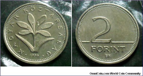 Hungary 2 forint from 1996 annual coin set.