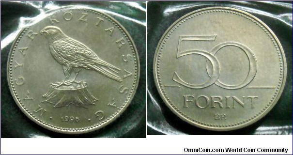 Hungary 50 forint from 1996 annual coin set.