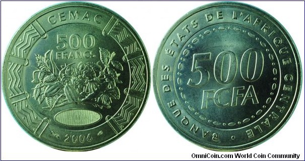 Central African500Francs-km22-2006