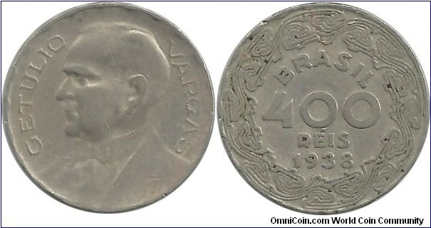 Brasil 400 Reis 1938(DrGetulio Vargas)