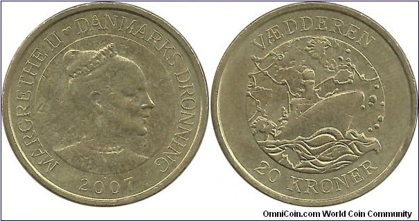 Denmark 20 Kroner 2007 - Vædderen (the Ram)