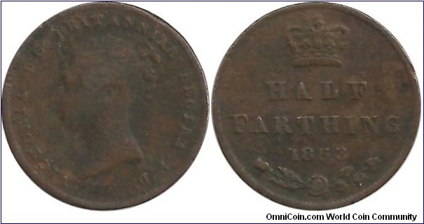 G.Britain ½ Farthing 1853