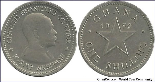 Ghana 1 Shilling 1958