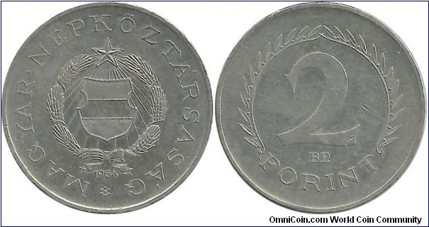 PR.Hungary 2 Forint 1964