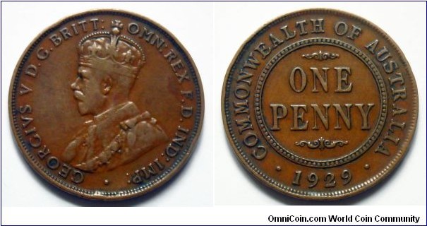 Australia 1 penny.
1929