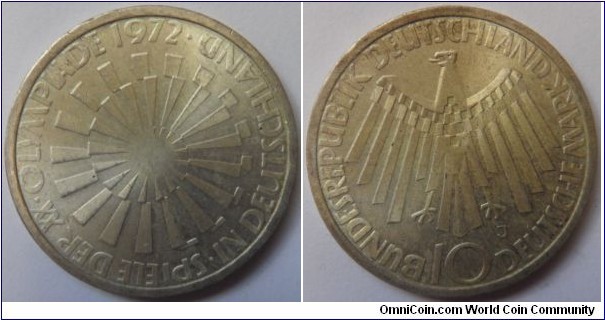 1972 Olympic Munich
10 Mark
KM#134.1
