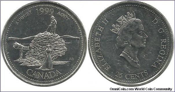 Canada 25 Cents 1999
