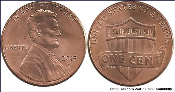 USA One Cent 2015D