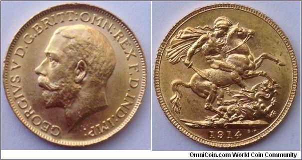 1914C Sovereign, 14.900 minted