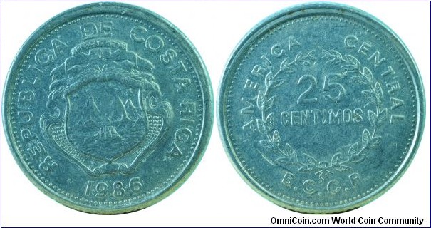 Costa Rica25Centimos-km188.3-1986