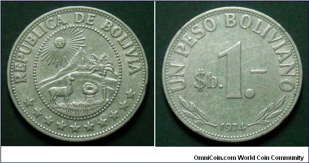 Bolivia 1 peso.
1974