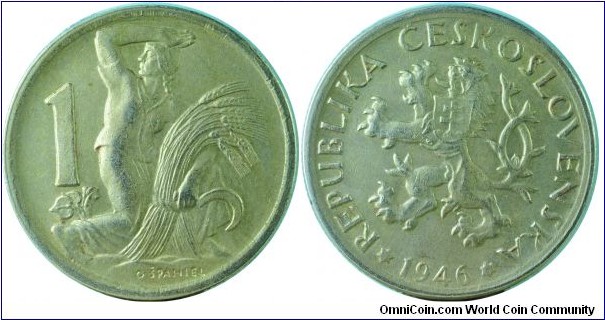 Czechoslovakia1Koruna-km19-1946