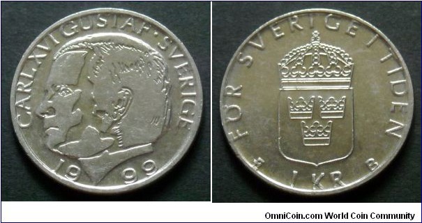Sweden 1 krona.
1999 (B)