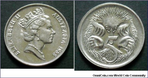 Australia 5 cents.
1988