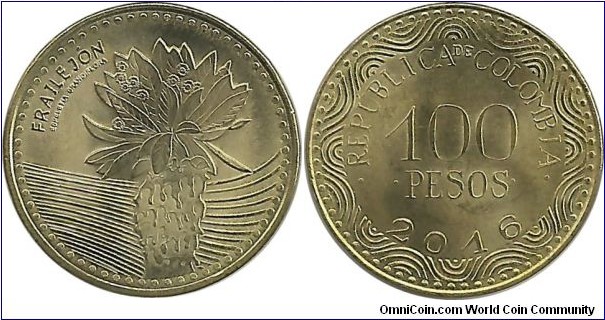 Colombia 100 Pesos 2016